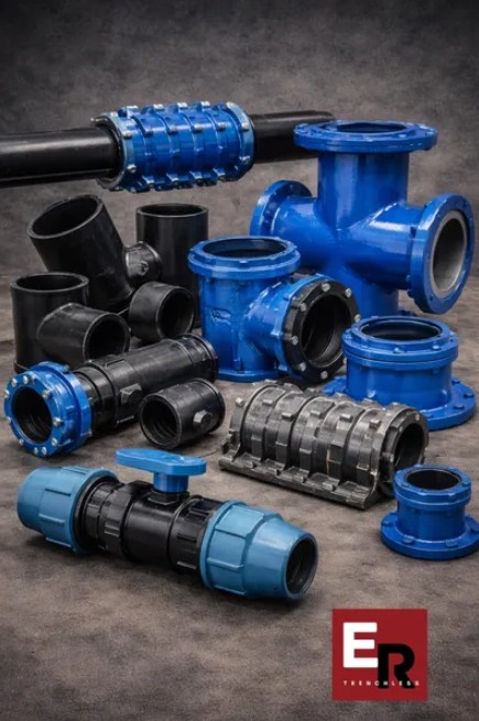 Piezas especiales de HDPE, Hierro Dúctil y Bridas Acero